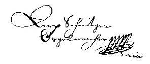 Signature of Arp Schnitger